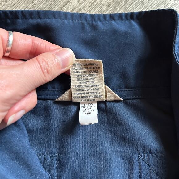 Duluth Trading Co. Navy Blue Quarter-Zip Pullover Windbreaker Jacket Size Large - Picture 9 of 9